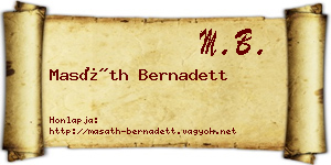 Masáth Bernadett névjegykártya